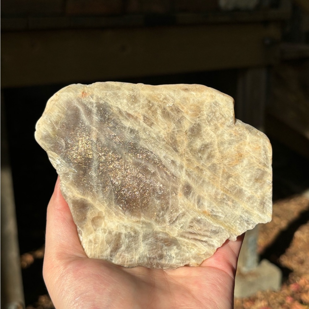 Sunstone Moonstone (Belomorite) Slab Slice